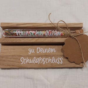 Wunscherfüller * Geschenk zum Schulabschluss * Geldgeschenk * Gutscheinverpackung  * Reagenzglas Verpackung  *