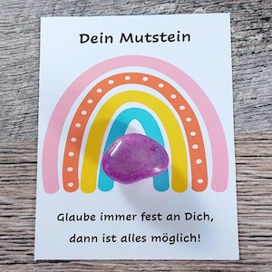 Mutstein * Mutmacher * Schulanfang * Einschulung * Glücksbringer * Glücksstein * Trostspender