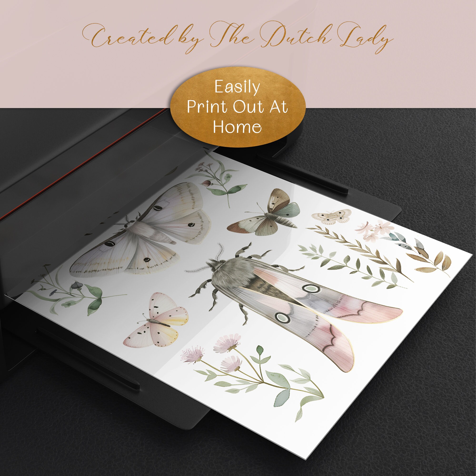 Moths PRINTABLE Decoupage Sheets, Digital Journal Papers, Book of ...