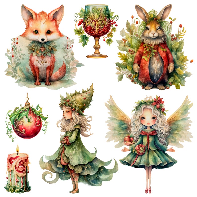 Winter Solstice Clipart Set Yule Wiccan & Pagan Christmas Celebration ...