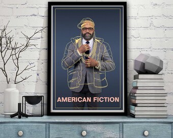 American Fiction (2023) roman écrivain film film qualité originale affiche impression tailles personnalisées