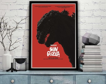 Shin Godzilla (2016) King of the Monsters reptile horror monster Alterative Graphic Design Artwork Original Movie Film Poster Print Artwork