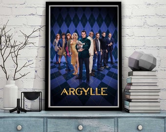 Argylle spy organization cat world killer original high quality movie poster print wall design abstract alternative movie film poster print