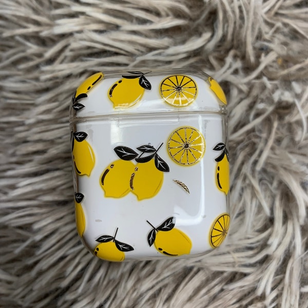 Cute Hard Plastic Protective Lemon Airpod Case