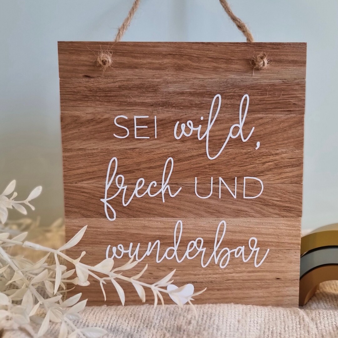 Holzschild Mit Spruch Wanddeko Schild Kinderzimmer Spruch Etsy