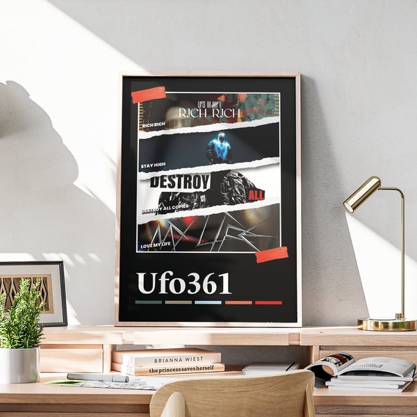Ufo361 inspiriertes 'New Legacy' Album-Collage-Poster