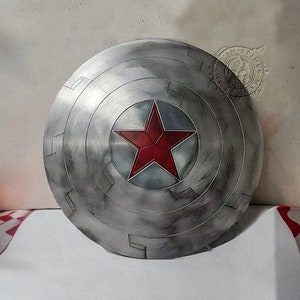 Captain America Bucky Custom Design Shield collectible décor Legend costume Unique Gift For Fan winter Soldier home office wall hanging gift