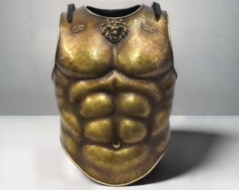 Celestial Guardian: Handmade Steel Antique & Brass Roman Cuirass Chestplate - Warrior Armor Costume, armor of god, home art piece, best gift