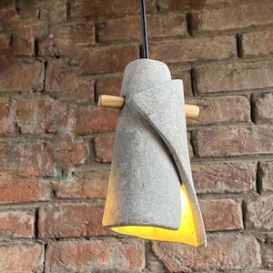 Single Handmade Concrete Pendant Lights - Modern Hanging Ceiling Fixtures | Industrial Luxury Light, gift, Home Office Decore