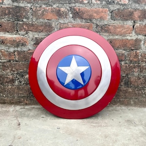 Captain America Shield, First Avenger Replica, Marvel Collectible, Superhero Decor, Fan Gift, Cosplay Shield, Captain America Prop, Home Decor, Handmade Marvel Shield, Unique Gift