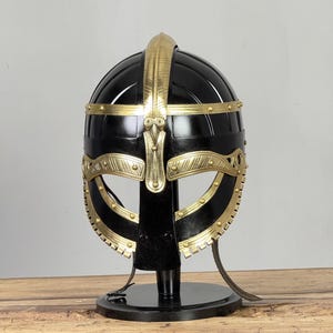 Handwerklich gefertigter Mittelalterlicher Vendel Wikinger Helm - Ritter | Dekor | Geschenk für Cosplayer