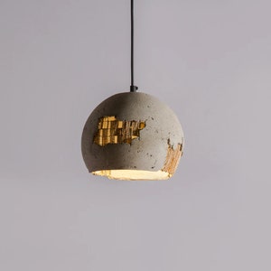 Handgemaakte cementhanglamp met bananendraadgaas – Rustic Loft Lighting