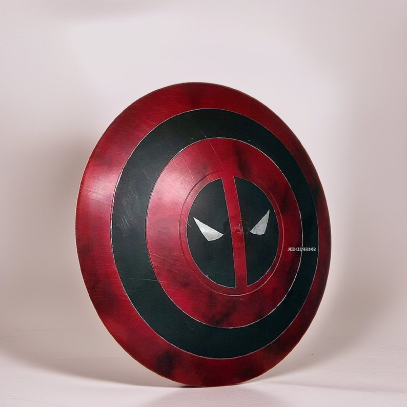 Deadpool & Wolverine Deadpool Shield Captain Deadpool Costume Collectible Wall Hanging Decor