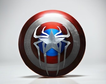 Handmade Captain America Spider-Man Shield, Movie Prop Replica