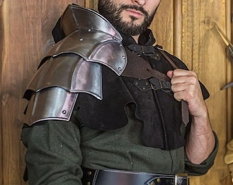 Handmade Steel Mordred Single Pauldron - Medieval Cosplay Armor