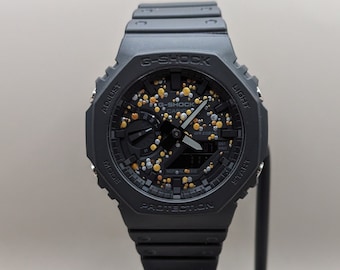 Custom Casio G-Shock Painted by hand - Golden Sky - Casioak GA-2100 44mm