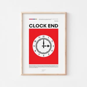 Clock End Poster, Gift for Arsenal Fan