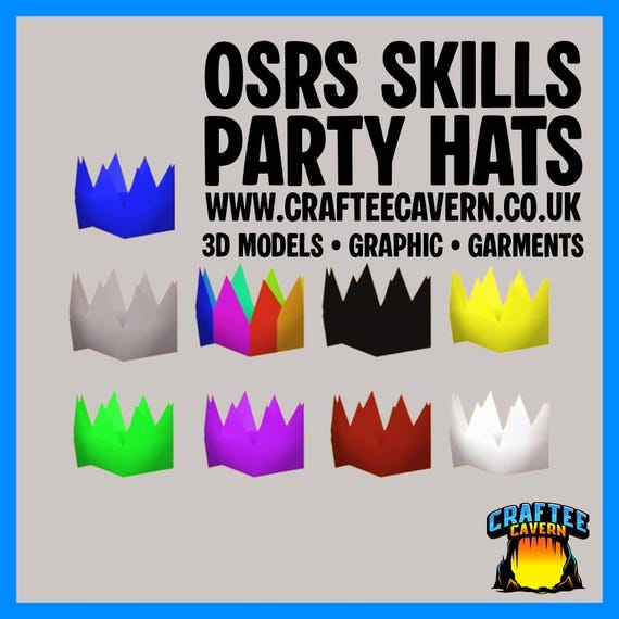 Old School Runescape Party Hat Sub Badges for Twitch