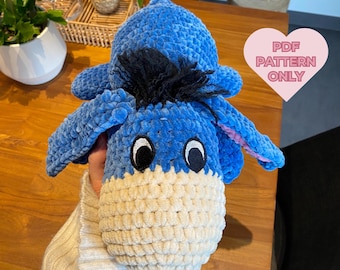 Crochet Eeyore Pattern PDF Download Beginner Friendly Amigurumi