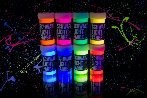 UV Paint 8x50ml Black Light Color Neon Paint Black Light Paint