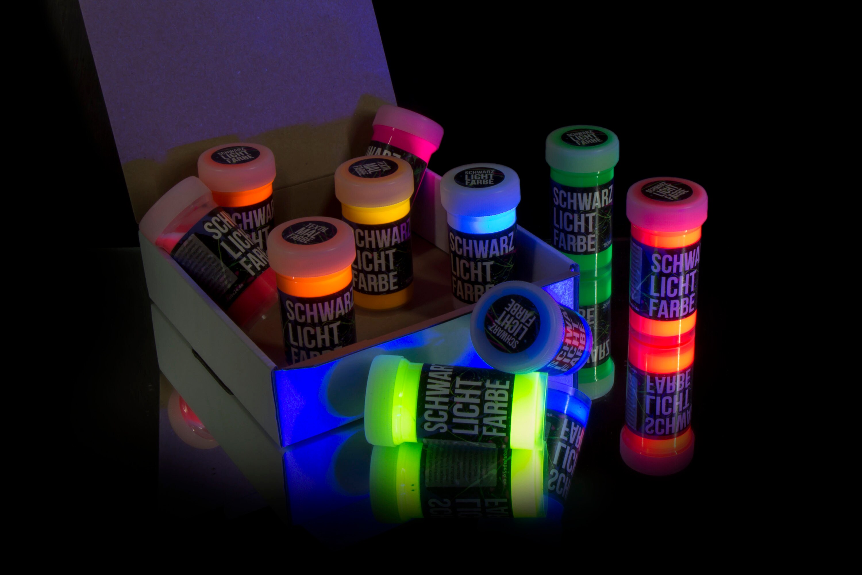 UV Paint 8x50ml Black Light Color Neon Paint Black Light Paint Daylight