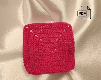 Easy Solid Crochet Granny Square Pattern: Beginner Blanket Motif (PDF Pattern)