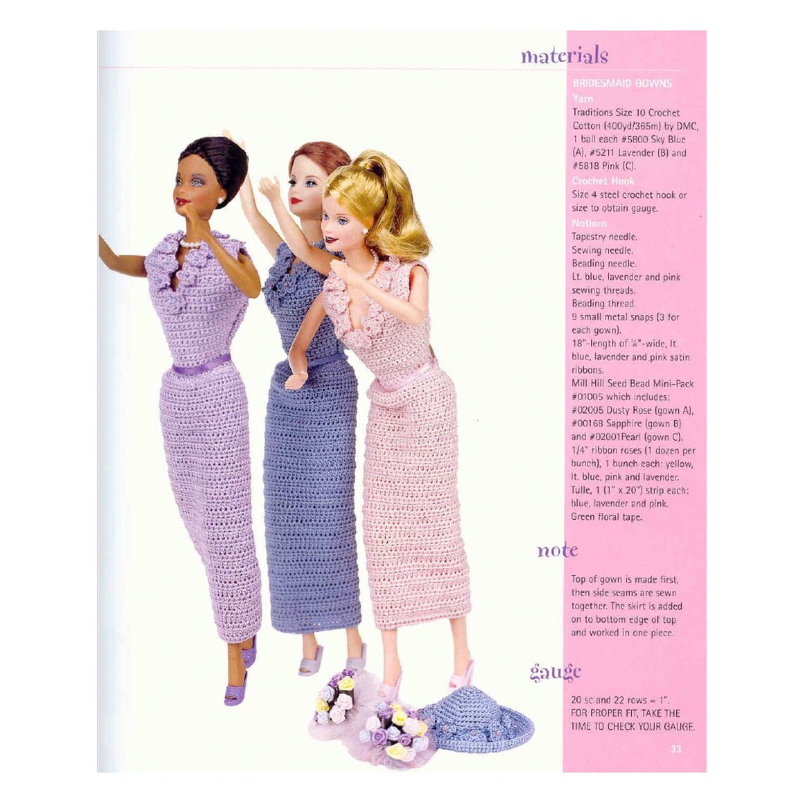 Vintage Crochet for Barbie Doll Pattern Book, PDF Download Crochet ...