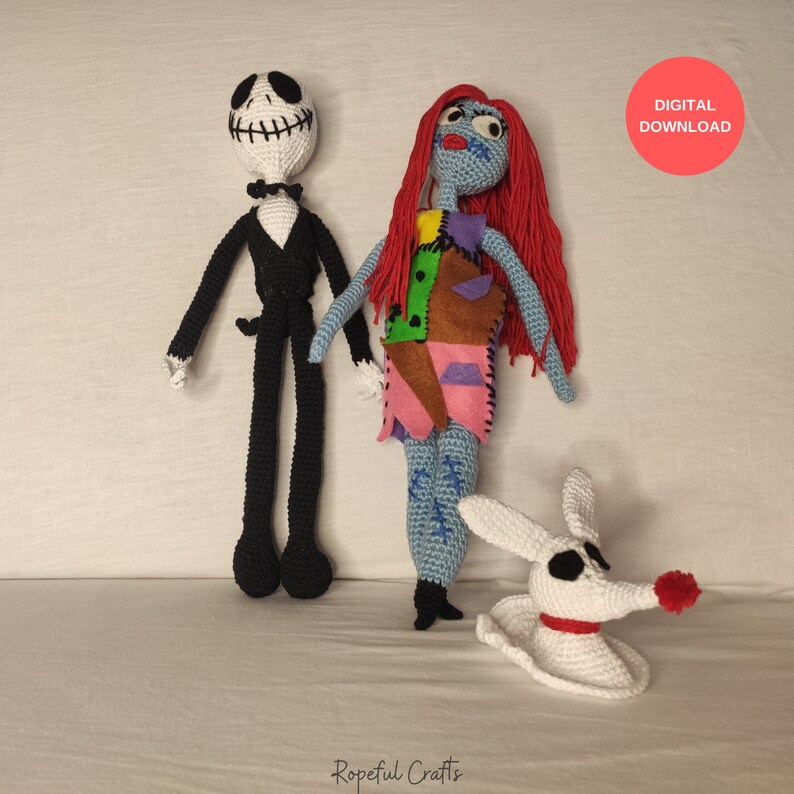 Jack Skellington Crochet Pattern Jack Sally and Zero Etsy