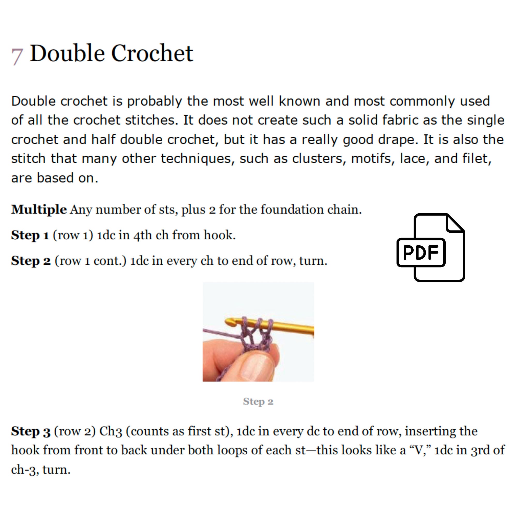 Crochet Resources, PDF Download Crochet Tutorial, Crochet Stitches ...