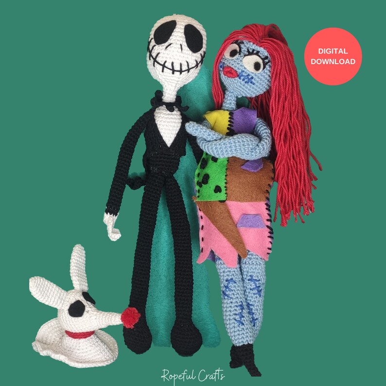Jack Skellington Crochet Pattern Jack Sally and Zero Etsy