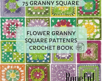 75 Modern Granny Square Crochet Patterns: Motif Collection (Digital PDF)