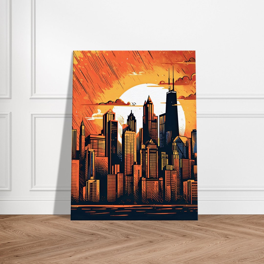 MANHATTAN NYC SKYLINE GICLEE CANVAS ART PRINT POSTER