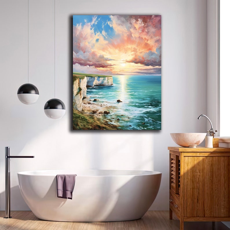 Etretat Canva Print, Normandy Canva Print, Landscape Canvas Wall Art ...