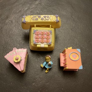 Polly Pocket-Mimi And The Goo Goos Fun Phone 1994 Bluebird Playset + 2 andere sets