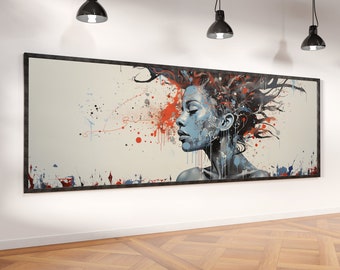 Painted Hair, Panoramic Poster, Multiple Designs