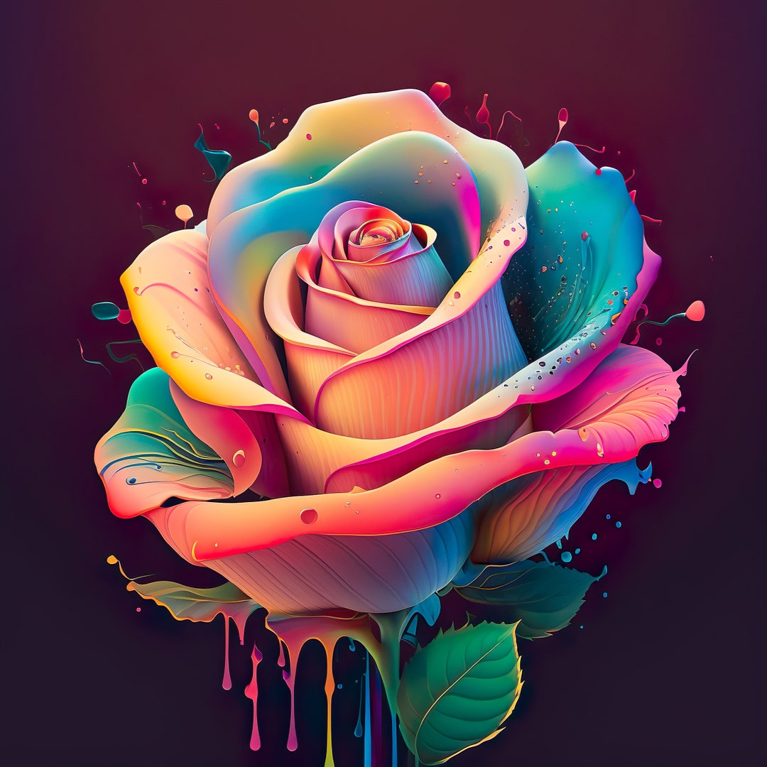 Wall Art Pink Rose Printable - Etsy