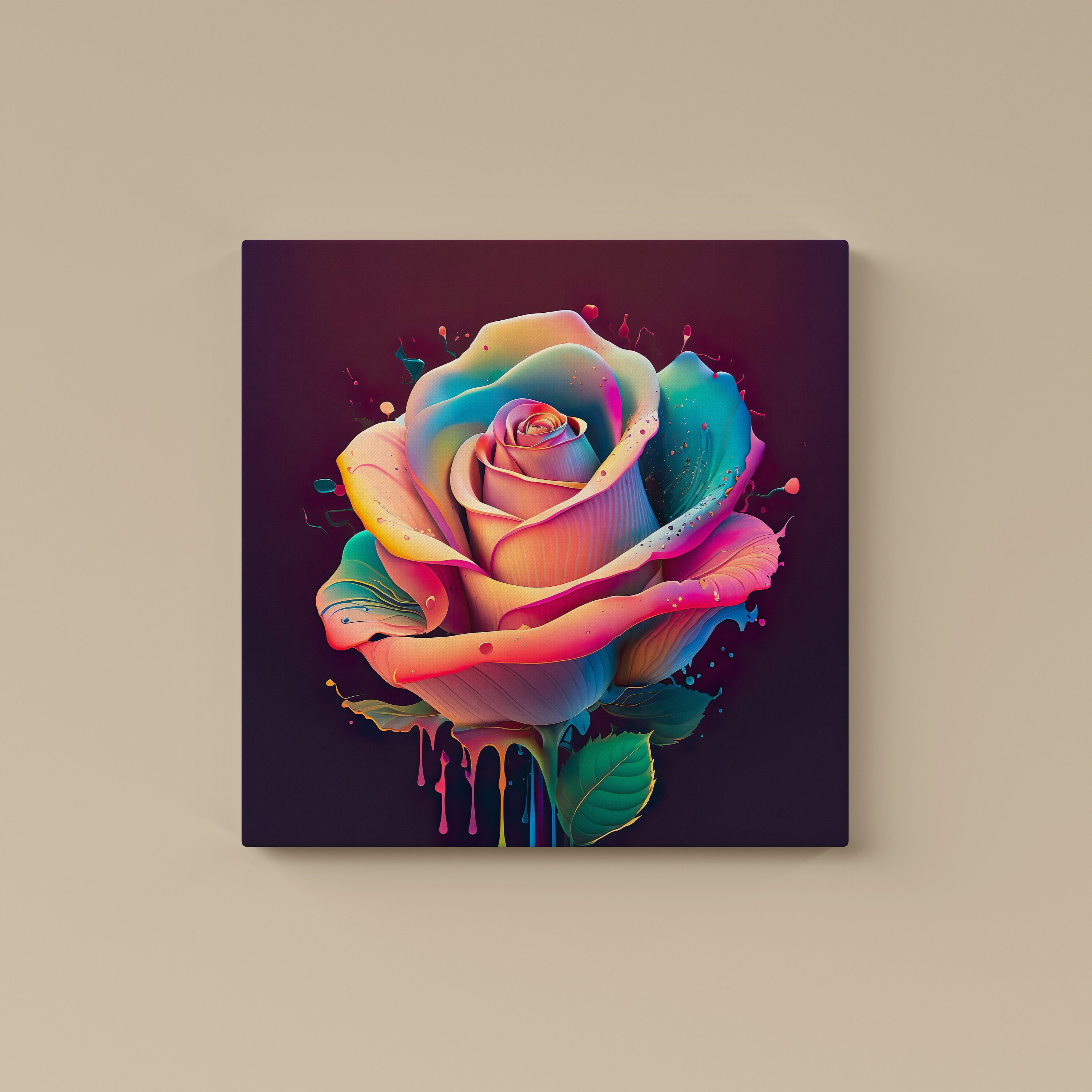 Wall Art Pink Rose Printable - Etsy