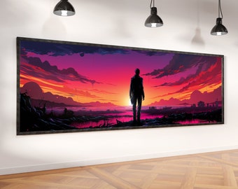 Pink World, Panoramic Poster, Multiple Designs