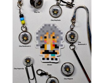 Baratijas de arcilla polimérica Honkai Star Rail Stelle hechas a mano / Mini pin imán llavero clip colgante marcapáginas llavero artesanal 1u