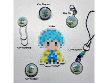 Frieren BJE Himmel hecho a mano baratijas de arcilla polimérica / Mini Pin Magnet Phone Charm Llavero Paperclip Colgante Marcador Artesano Keycap 1u