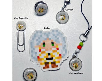 Frieren BJE Frieren hecho a mano baratijas de arcilla polimérica / Mini Pin Magnet Phone Charm Llavero Paperclip Colgante Marcador Artesano Keycap 1u