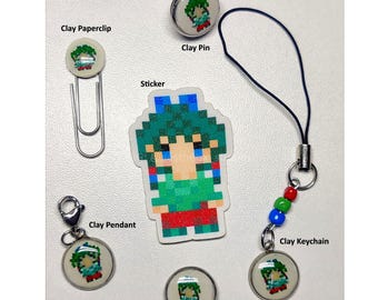 Diarios de boticario hechos a mano, baratijas de arcilla polimérica MaoMao / Mini imán para pin, llavero, clip de papel, colgante, marcapáginas, llavero artesanal, 1 unidad