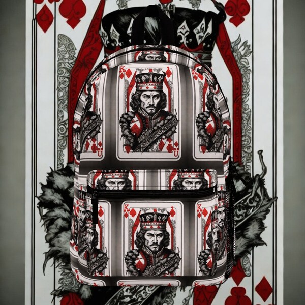 King of Ace Playing Card Backpack - Ultra Realistic Design! | King of Ace Backpack | Ultra Realistic Backpack | Wide Angle Lens Backpack