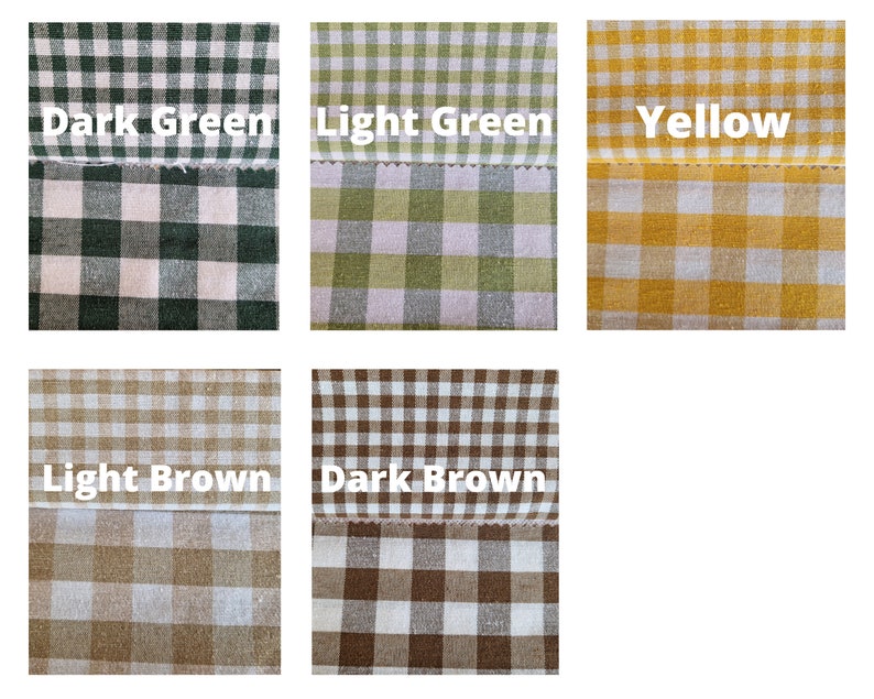 Retro Checker Tablecloth Many Colors, Custom Gingham Plaid Table Cloth Round Oval Rectangle Square, Check Table Cover for Kitchen Dining imagen 5