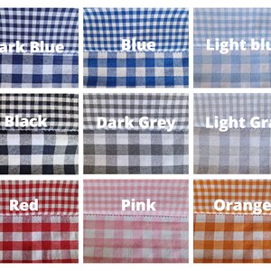 Reversible Gingham Placemat Set: Farmhouse Checkered Cotton, 14 Colors immagine 5
