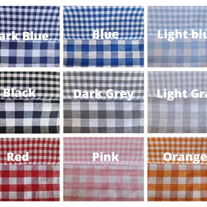 Retro Checker Tablecloth Many Colors, Custom Gingham Plaid Table Cloth Round Oval Rectangle Square, Check Table Cover for Kitchen Dining imagen 4