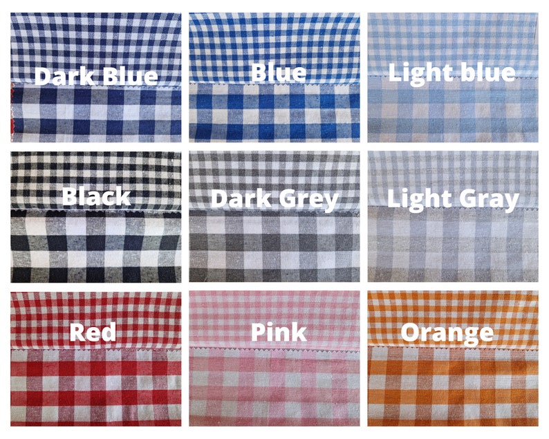 Retro Checker Tablecloth Many Colors, Custom Gingham Plaid Table Cloth Round Oval Rectangle Square, Check Table Cover for Kitchen Dining imagen 4