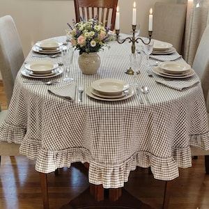 Französische Landhaus Vichy Karo Tischdecke: Individuelle Tischdecke