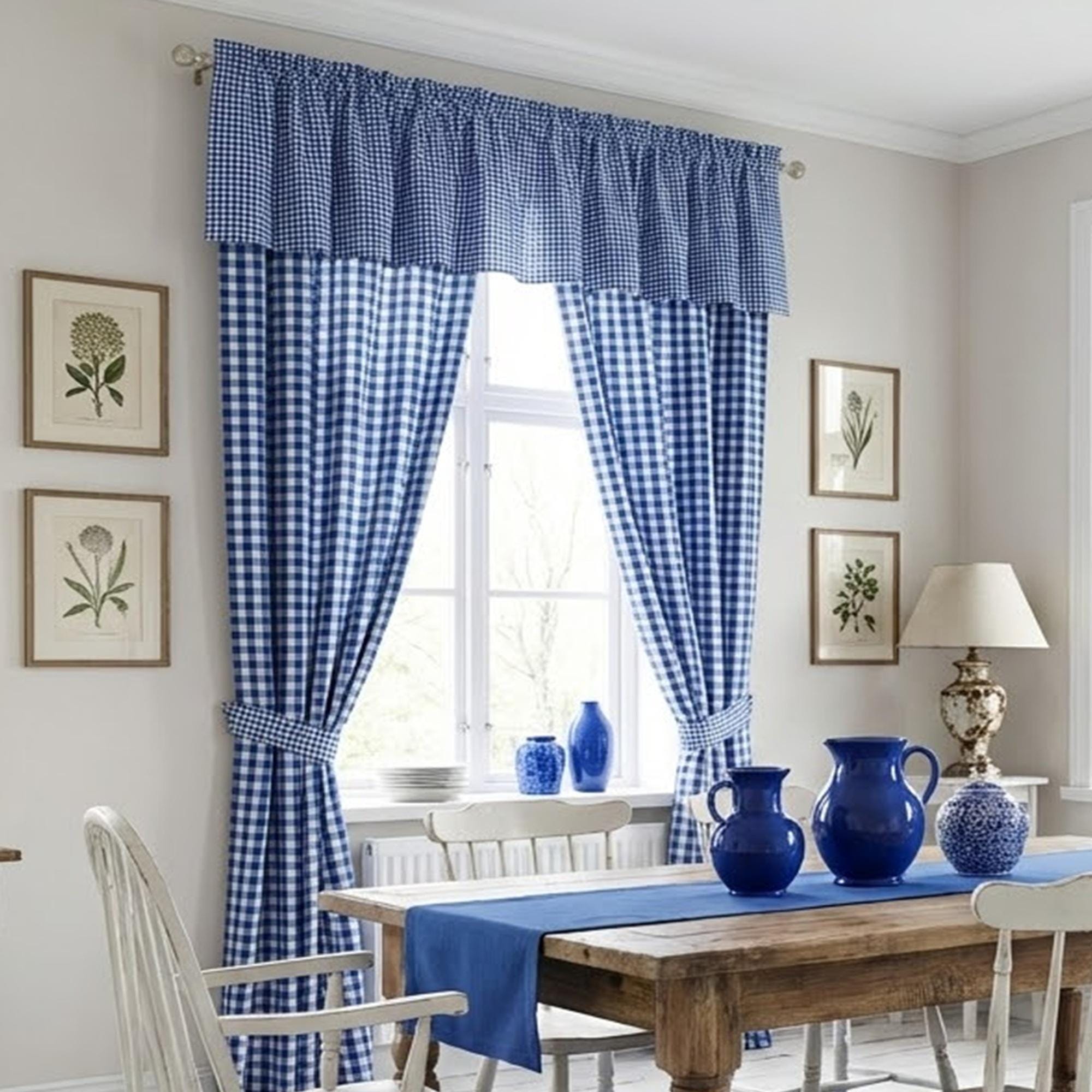 Tenda Oscurante,Stile Principessa Tendaggi Doppio Strato Pannelli Finestra per Camera da Letto Soggiorno Balcone-Blu 150x270cm(59x106inch