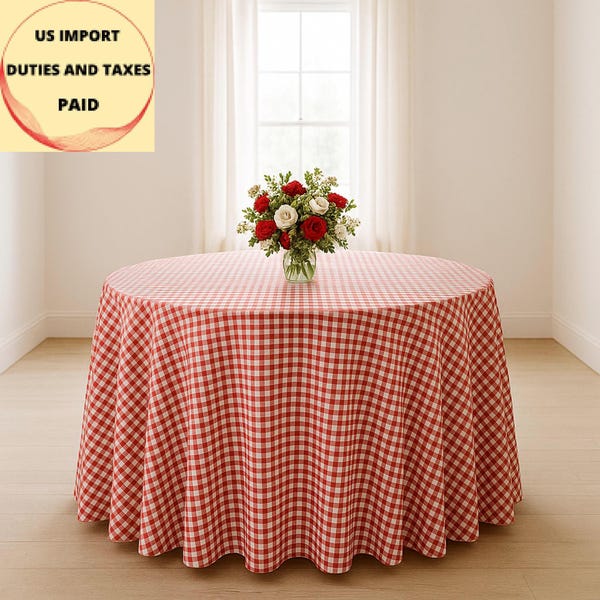 Vinyl Check Table Cloth - Etsy